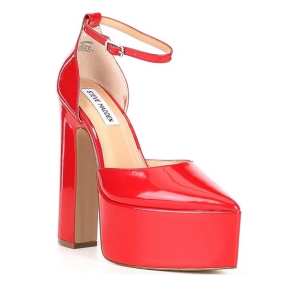 Steve Madden Shoes - STEVE MADDEN PROMPT RED PLATFORMS ❤️